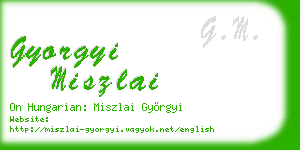 gyorgyi miszlai business card