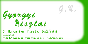 gyorgyi miszlai business card